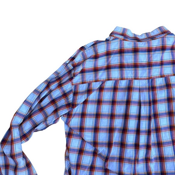 Wrangler George Straight Button Down Shirt Mens Long Sleeve Plaid Large - Picture 10 of 12